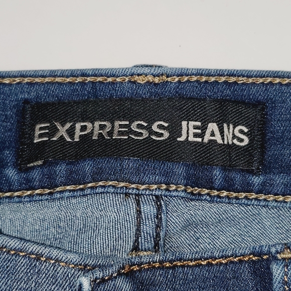 Express Jeans Super Skinny Mid Rise Mid Wash 4R - Picture 6 of 11